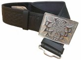 Thistle Crest Leather Kilt Belt