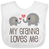 Elephant Love Bib & Burp Cloth Set