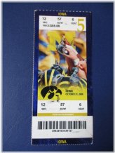 Wolverines vs Hawkeyes 2006 Ticket Stub
