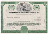 Commonwealth Oil Company Stock Certificate Bundle