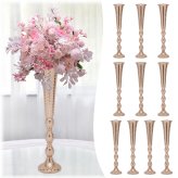 Elegant Metal Centerpiece Vases