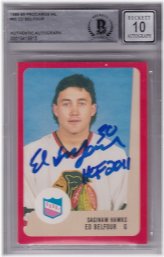 Belfour Autographed Pre-Rookie Card from 1988-89 ProCards IHL Collection