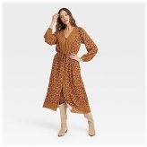 Autumn Breeze Button-Front Dress