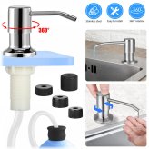 Extendable Brass Soap Dispenser for Kitchen and Bathroom Sink Pump