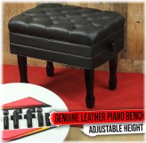 Griffin Black Wood Piano Bench