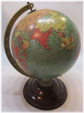Vintage Reference Globe with Tin Base and Legend
