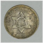 1852 Silver Three-Cent Piece - Very Fine Condition