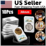 Silver Dollar Coin Slab Storage Set (10-Pack) for Morgan, Peace, and Ike Coins