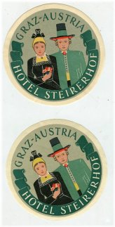 Vintage Graz Steirerhof Luggage Tags