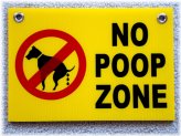 Canine Waste-Free Zone" Sign