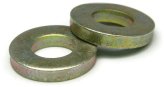 Yellow Zinc Flat Washers - Grade 8 Thick and Durable (SAE Inch Sizes) - Made in USA