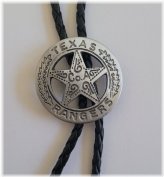 Silver Badge Western Bolo Tie