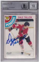 1978-79 Dale Tallon Autographed Blackhawks Card