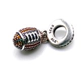 Touchdown Sterling Silver Charm Dangle