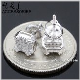 Iced Square Stud Earrings