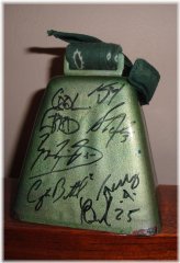 Thunderbirds' Ice Belle Cowbell - Autographed by the Team