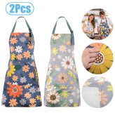 Blossom Apron Set: Adjustable Kitchen Wear with Pockets for Chefs and Cooks