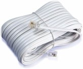 White 50-Foot Telephone Extension Wire