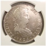 Ferdinand VII Silver 8 Reales from Potosi, 1825