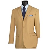Khaki Classic-Fit Poplin Suit