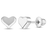 Heartfelt Silver Earrings for Little Ones