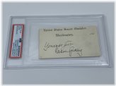Senate Chamber Autograph Index Card - Roscoe Conkling Signed PSA DNA