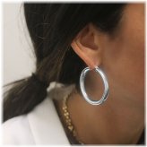 Italian Silver Hoop Earrings