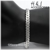 Silver Miami Cuban Curb Link Chain Bracelet