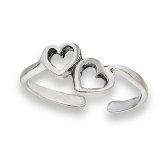 Love Knots Sterling Silver Toe Ring Duo