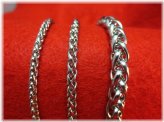 Silver Braided Wheat Rope Chain Necklace