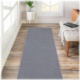 Shadow Step" Runner Rug - Customizable, Non-Slip, Solid Gray Design for Hallways and Stairs