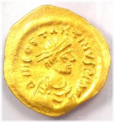 Imperial Gold Tremissis of Tiberius II Constantine