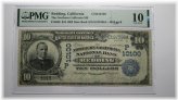 Redding California $10 National Currency Banknote, 1902 Series