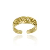 Celtic Knot Gold Toe Ring