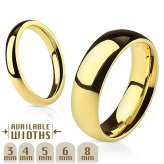 Polished Gold Comfort Fit Men's Wedding Band