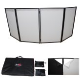 ProX Portable DJ Booth with Black and White Scrims