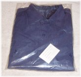 Retro Military Wool Blend Button-Up Shirt in Tropical Blue