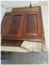 Walnut Frame Cabinet Doors (Set of 2)