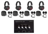 Pro Audio Headphone Package with Amplifier and 4 Headphones