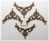 Golden Filigree Triple Ring Connector Set