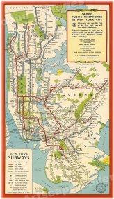 Mid-Century Subway Map Print