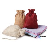 Burlap Drawstring Gift Bags Set