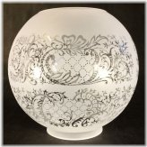 Floral Etched Satin Lamp Shade