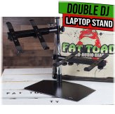 Double Mount Laptop Stand and Mixer Holder for DJs