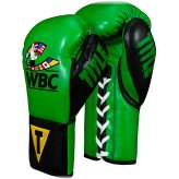 Green/Black Leather Lace Up Boxing Gloves