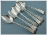 English Sterling Silver Bateman Spoons Set from 1799-1800