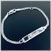 Mariner's Engraved Silver Bracelet for Children