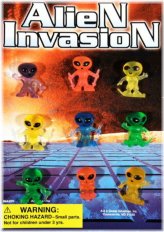 Neon Alien Mini Figures - Bulk Pack of 50