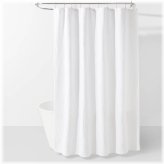 White Medallion Matelasse Shower Curtain