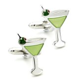 Olive Glass Cufflinks